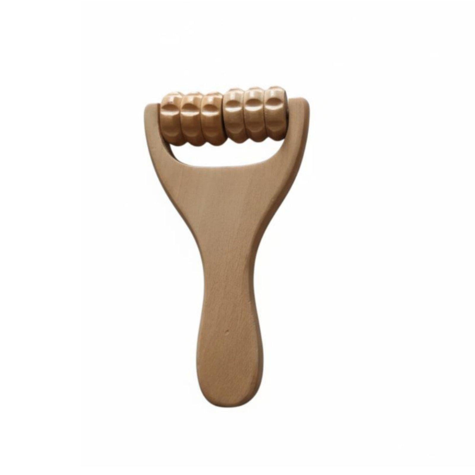 Rodillo Manual de Madera para Masaje Facial Y Corporal con Mango Antideslizante Y Textura Suave para Estimular La Piel Y Reducir La Hinchazón en, 4 piezas
