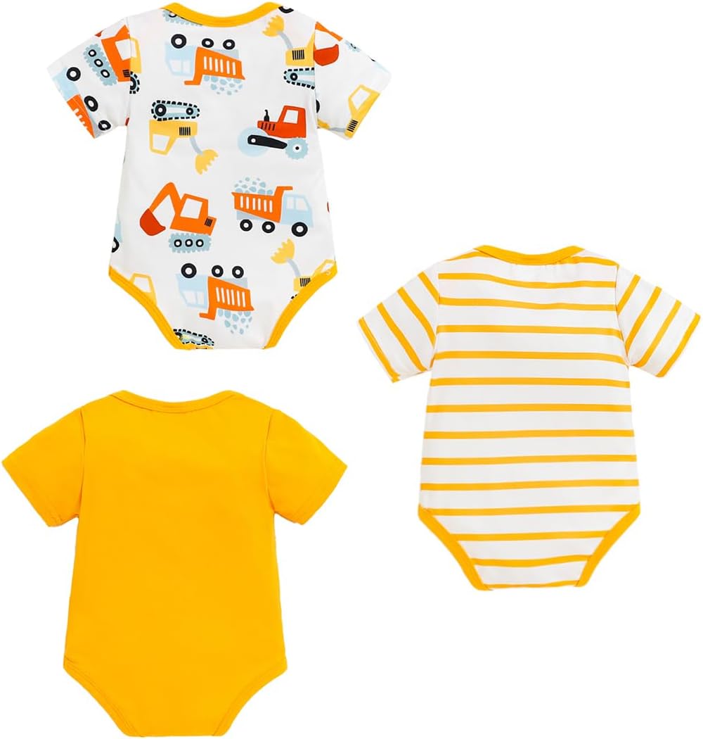 Newborn Baby Boys Clothes Outfits Funny Pattern Romper Pants Set Infant Unisex Baby Clothing 12Pcs