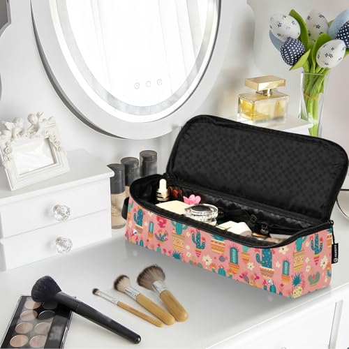 Bolso de Viaje Exotic Cactus Rosa para Herramientas de Cabello con Estera Resistente al Calor Impermeable para Plancha y Rizadora miniatura 6