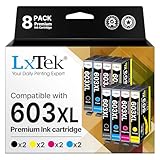 LxTek 603XL 603 XL Kompatibel für Epson 603 Patronen für Epson XP 3100 druckerpatronen für Epson XP-2100 druckerpatronen Expression Home XP-3100 XP-4150 XP 3105 Drucker (8er-Pack)