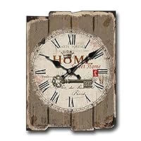 Amazon.co.jp: 壁掛け時計レトロ木製クリエイティブヴィンテージ時計壁