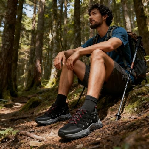 Image of Men's Low Top Slip Resistant Cushioned Hiking Shoes