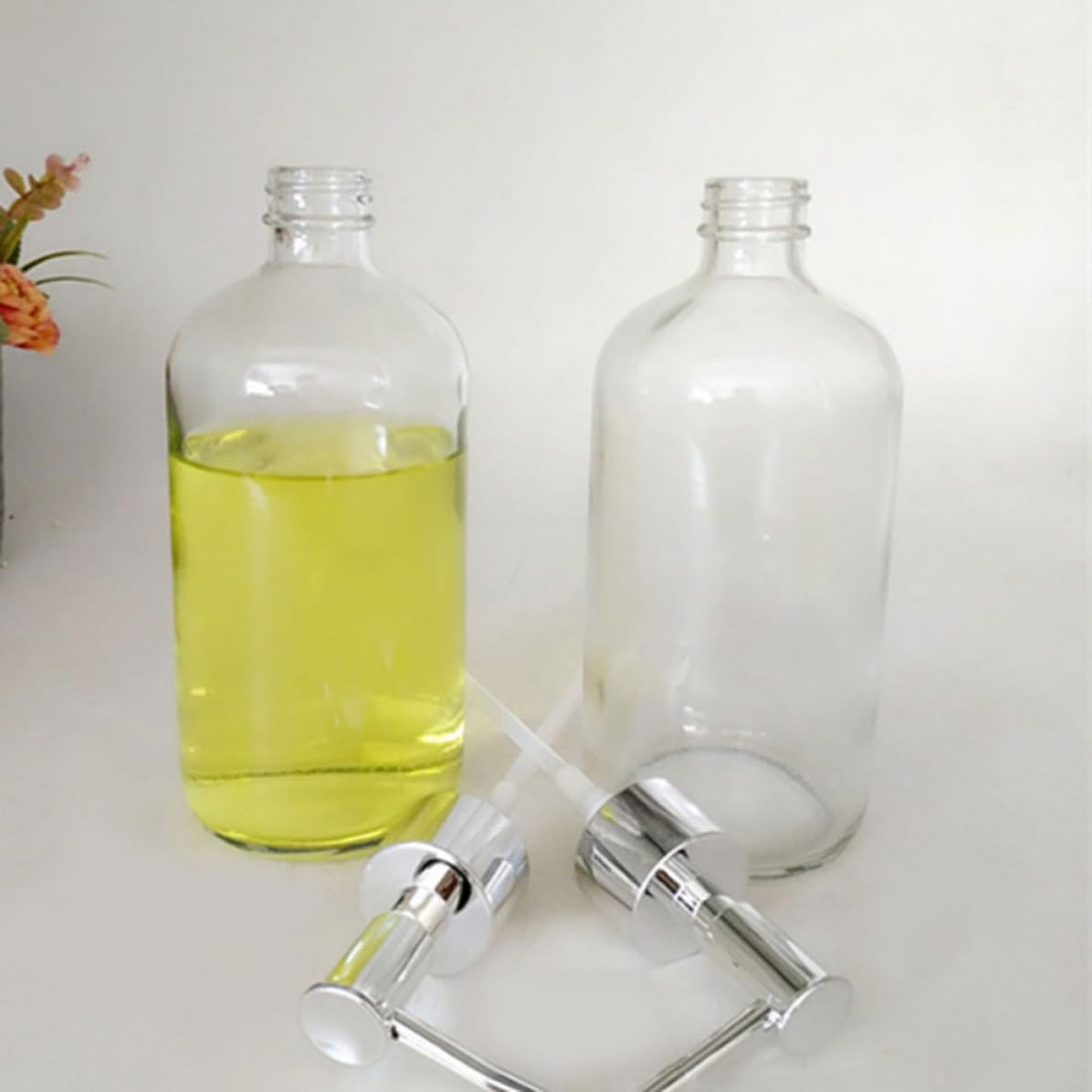 4 Piezas Botella de Loción de Vidrio de 500ml