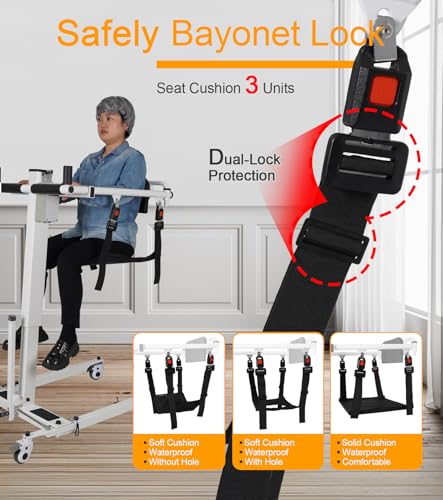 Achairgo Patient Lift Transfer Chair - Electric Assist Lift Aid for Home Care Use - Portable Folding for Car - Transport Wheelchair for Seniors, Adults & Disabled - Thumbnail 6