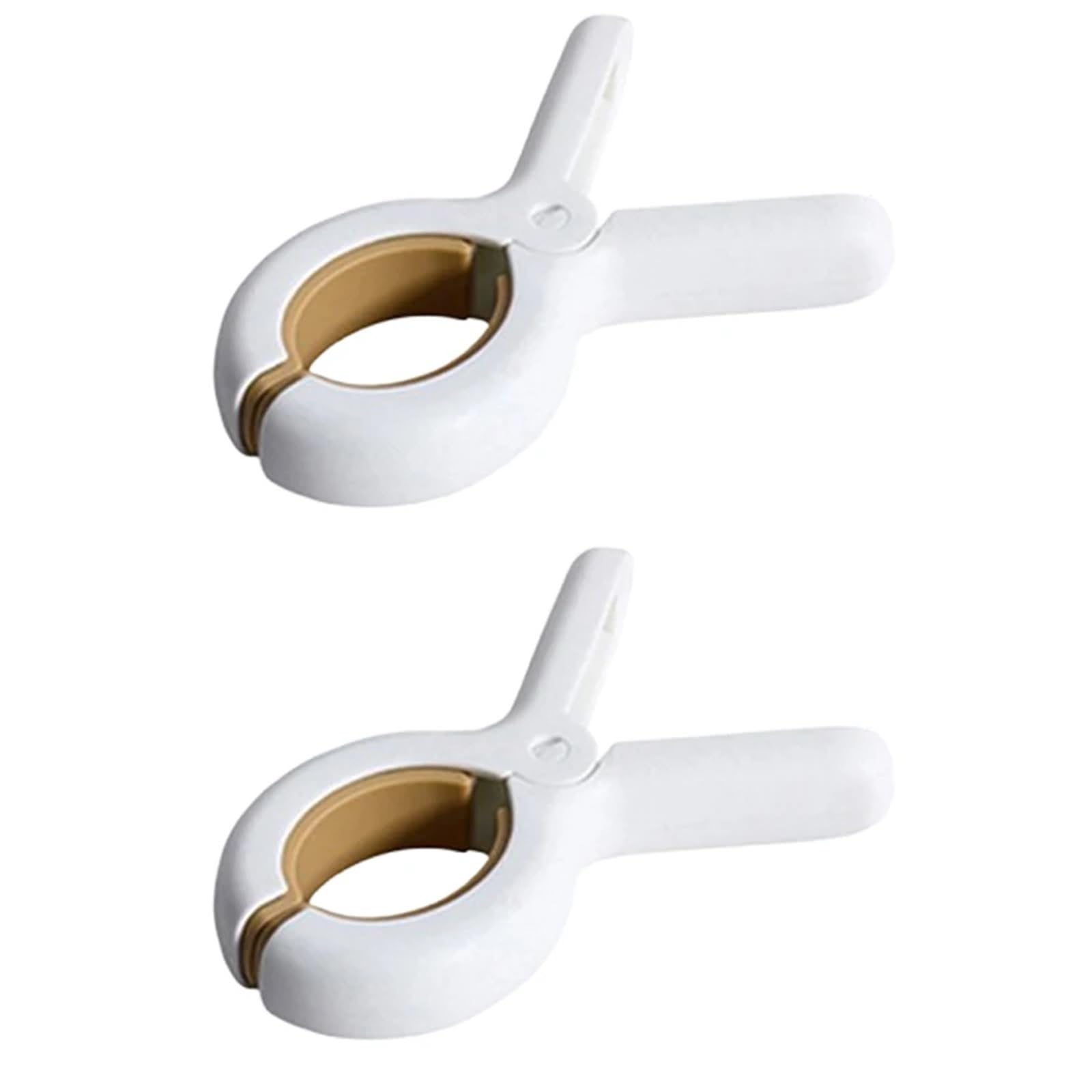 Beach Towel Clips 2/4pcs Plastic Clothes Pins With Strong Anti-Rust Springs Heavy Duty Beach Towel Clips Laundry Clothespins To Keep Your(2pcs white)