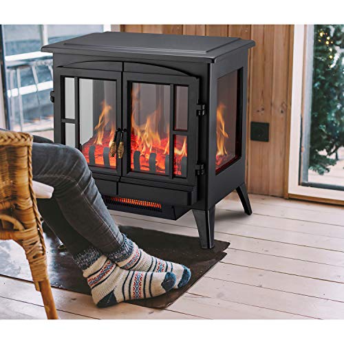 Xbeauty Freestanding Electric Fireplace Stove Heater Crazymos
