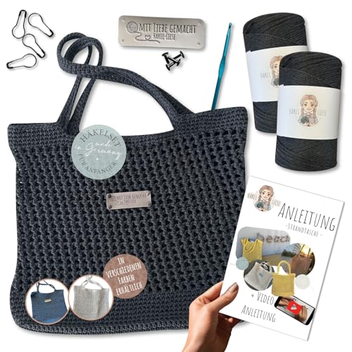 Häkelset Für Anfänger - Strandtasche, Häkelset Erwachsene, Tasche häkeln