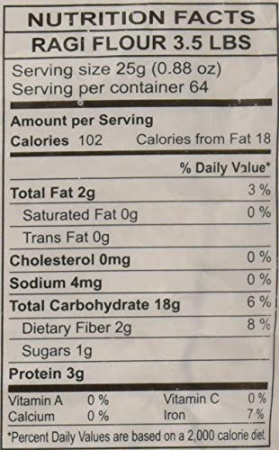 Swad Ragi (Finger Millet) Flour - 3.5 Lbs/1.589 Kg. #TOP3