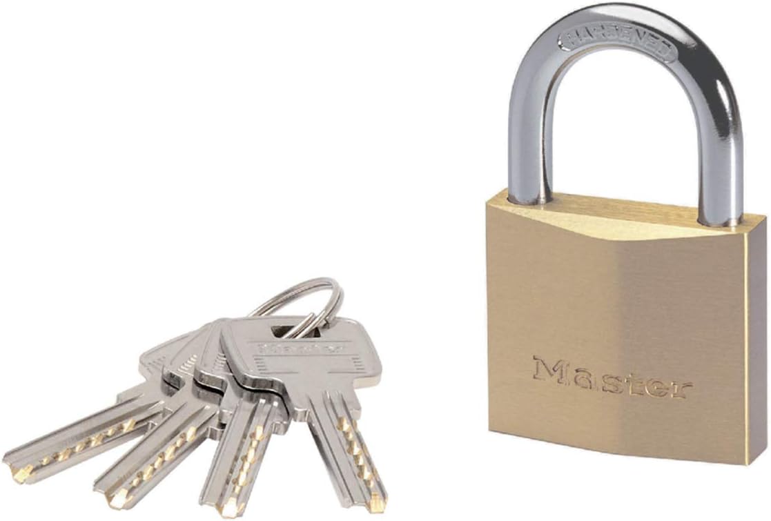 2950EURD Padlock 50 mm Full Brass High Security with Double 6-Bolt Locking
