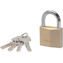 Master Lock 2950EURD Key Padlock with Extra Thick Solid Brass Body, Gold, 8,1 x 5 x 1,7 cm
