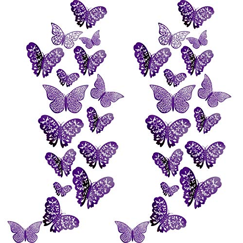 image for Bememo 72 Pieces 3D Butterfly Wall Decals Sticker Wall Decal Decor Art