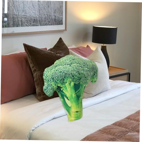 Oreiller brocoli en peluche végétale et coton PP pour déco canapé