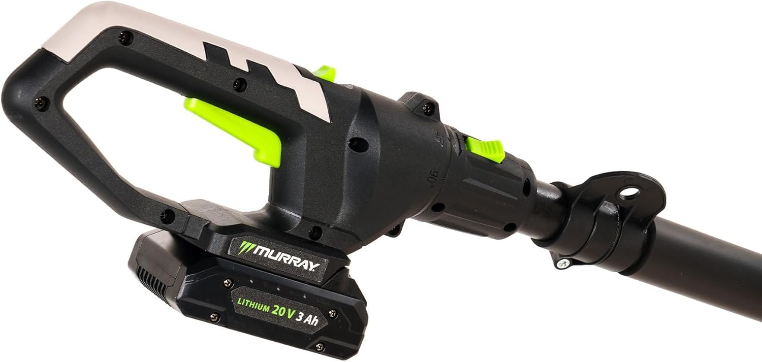 Murray Cortasetos & Motosierra Telescópica 2-en-1 con Batería MU-Bat-MM-CSHT-Kit – 20V, 3Ah, Hoja de Corte 40 cm, Guía de Sierra 20 cm, Sistema SDS, Inclinable, Alcance 330 cm