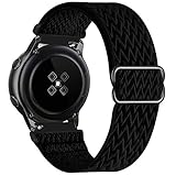 GBPOOT 22mm Correa Compatible con Samsung Galaxy Watch 3(45mm/44mm)/Watch 46mm/Gear S3 Classic/Frontier/Huawei GT2,Reloj Ajustable de Repuesto Deporte Strap,Pulsera Nylon Banda,Black,22mm