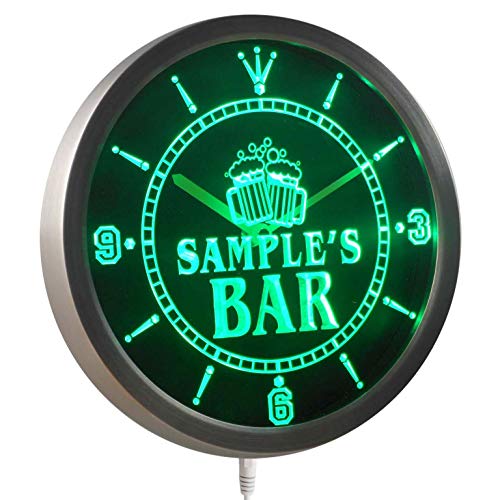 Advpro Ncw-Tm Name Personalized Custom Home Bar Beer Mugs Cheers Neon Sign Led Wall Clock #TOP4