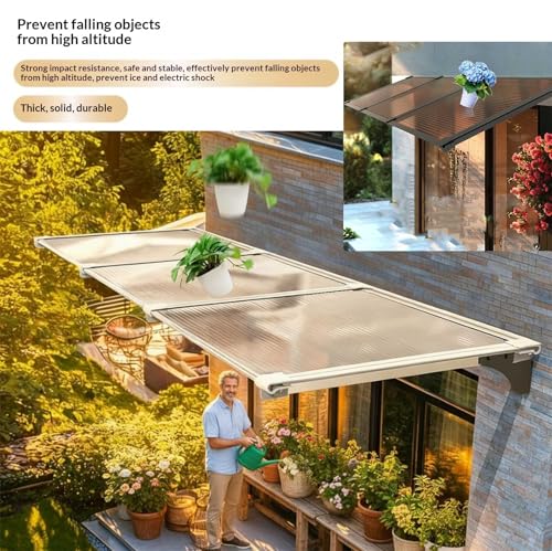 Toldo de policarbonato con soporte de aluminio de alta gama 5