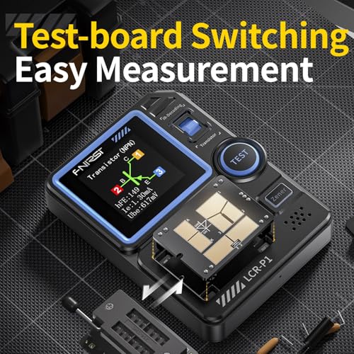 Jadeshay Transistor Tester, LCR-P1 Meter Multifunktionaler Transistor Kondensator Tester SMD Elektronikkomponententester für Kapazitäts-, Widerstands- und Transistortester Bauteiltester