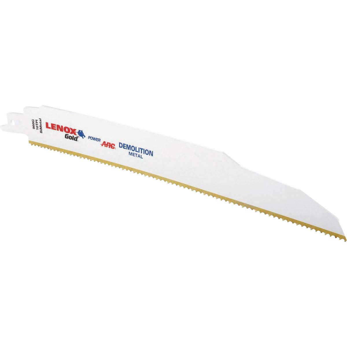 Lenox Multi Tools 21089960Gr Gold Power Arc Reciprocating Saw Blade, For Demolition, Nail-Embedded Wood, Cast Iron, Fire & Rescue Cutting, 229Mm, 10 Tpi, 5-Pack, 9