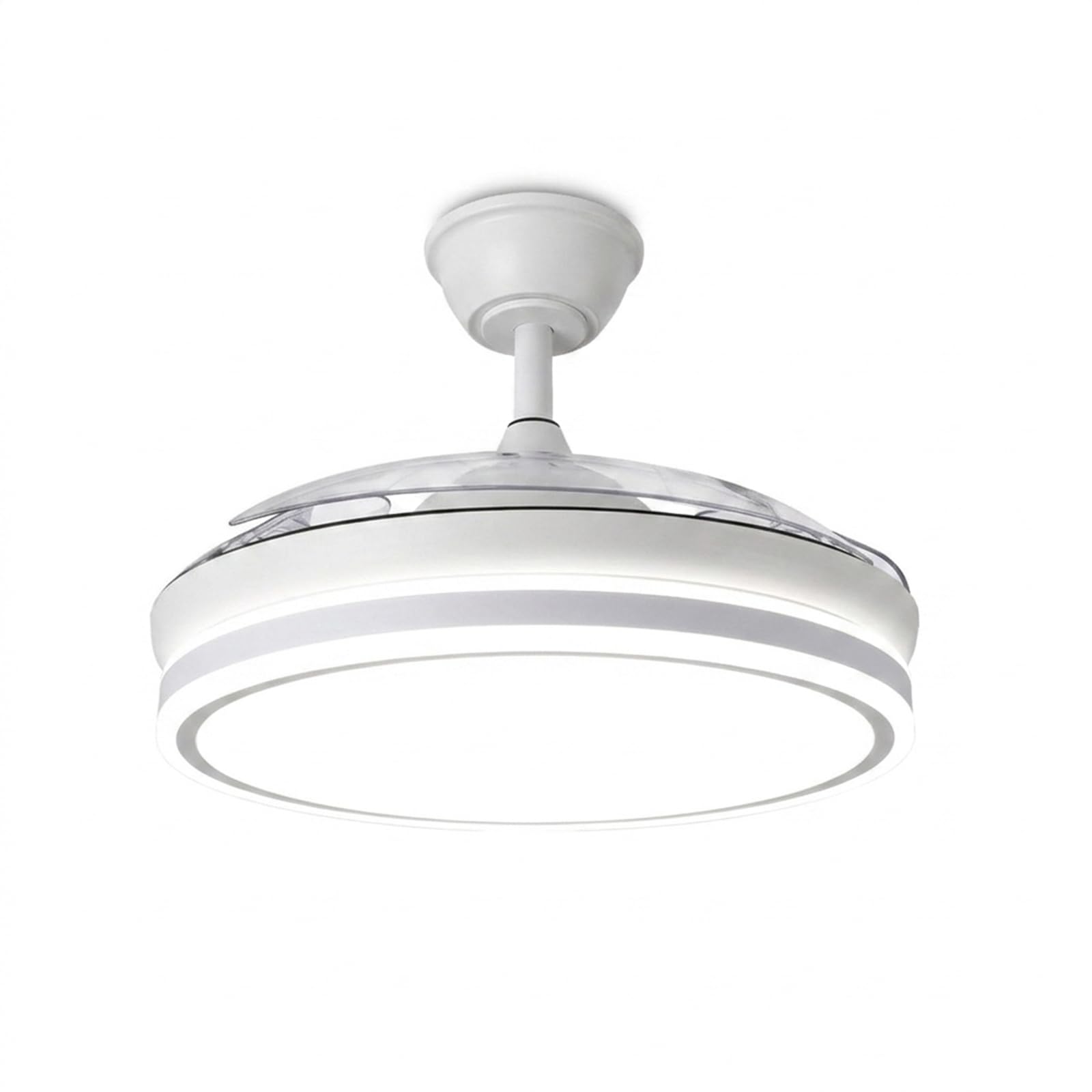 YOEVU EOS ONE Ventilador de Techo 72W con Luz LED Regulable, Aspas Retráctiles, Mando a Distancia + APP Bluetooth, Silencioso, Iluminación Ajustable, Bajo Consumo