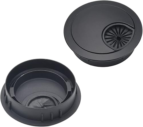 Miniatura 17 de MroMax Ojales de escritorio de aleación de zinc de 3.07 pulgadas, cubierta de agujero para cable, ojales de escritorio, organizador de cables para