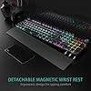 AULA F2088 Typewriter Style Mechanical Gaming Keyboard Wired,Blue Switches,Rainbow LED Backlit,Removable Wrist Rest,Media Control Knob,Retro Punk Round Keycaps,USB Wired Computer Keyboard #3