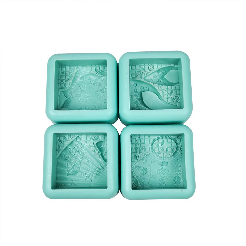 Fondant Moldes De Silicona Molde En Forma De Abanico De 4 Piezas Molde De Pastel De Fondant De Chocolate Molde De Silicona Para Jabón Hecho A Mano