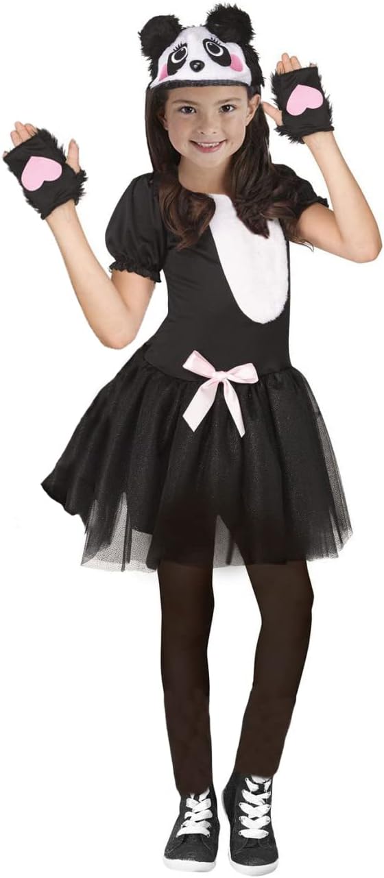 Forever Young Girls Panda Animal Fancy Dress Halloween Costume Outfit