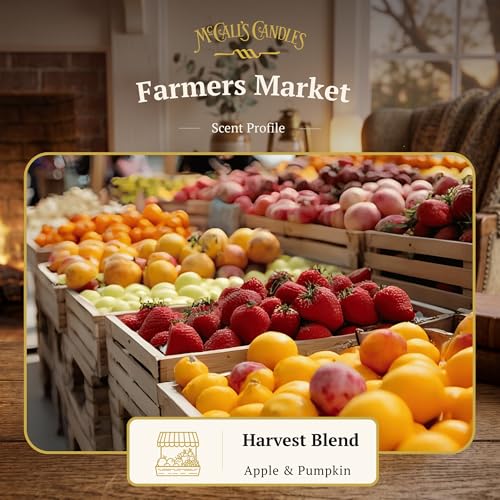 Image of McCall's Candles | Farmers Market | Scented Wax Melt | Nutmeg, Cinnamon, Orange & Clove | 6-Piece Break-Apart Bar | 12-24 Hours Per Wedge | Poured in the USA | 5.5 oz