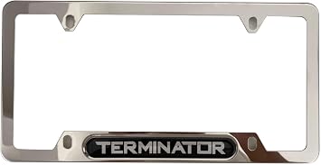 حامل غطاء لوحة ترخيص المنهي الفضي لـ Mustang F150 Cobra SVT Truck Car Accessories الفولاذ المقاوم للصدأ 1PC