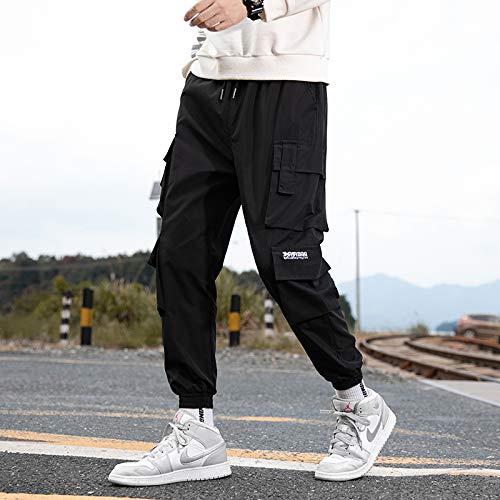 Ustzftbcl Streetwear Casual Jogging Pants Men Cargo Pants Japanese Mens Harem Joggers Hip Hop Women Sweatpants Trousers Black Chinese Size Xl #TOP2