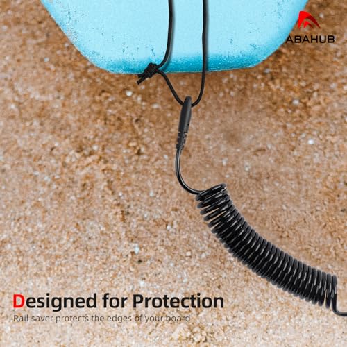 image for Abahub Coil SUP Leash, 10 ft Lite Coiled Paddle Board Leashes, 5mm Thi