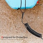 Abahub Premium Coil SUP Leash, 10 ft Coiled Paddle Board Leashes, 7.2mm Thick Legrope Strap for Longboard Surfboards, Stand-up Paddleboards, iSUP Replacement Leg Rope, 8 Colors… - Image 5