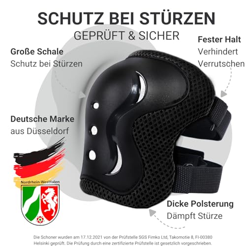 Protektoren-Set für Erwachsene und Kinder – Knieschoner und Schoner für Inliner