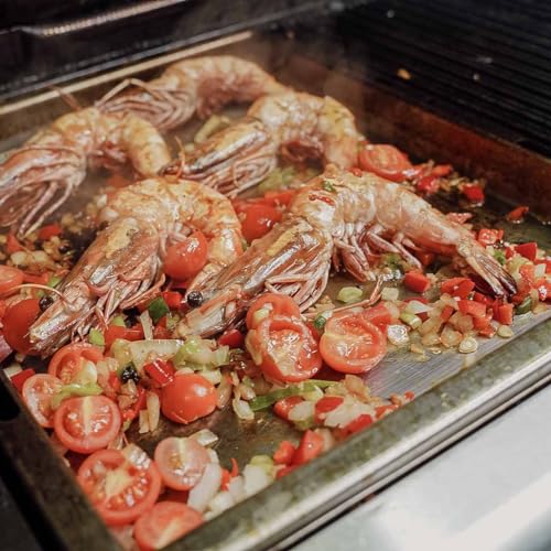 CHEFGASTRO Grillplatte Edelstahl einsetzbare Plancha für Broil King Baron & Crown | 31,5 x 43,7 x 4 cm für Gasgrills