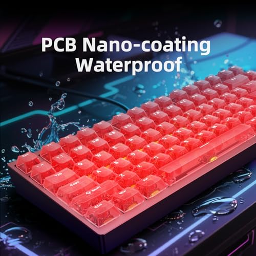 Image of IROK MG75MAX 81 Keys Wired Magnetic Switch Keyboard, 256KHZ Single Key Scan Rate, PCB Nano-Coating Waterproof, Hall Effect, 8KHZ /ARGB /CNC Aluminum Gaming Keyboard(Red)