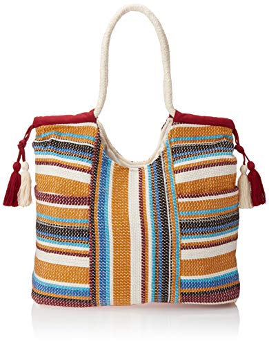 Twig & Arrow Shoulder Bag, Teal Multi Stripes
