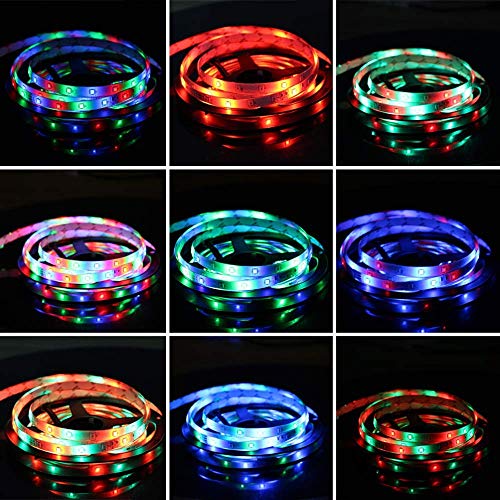 Eiechip 5V USB LED Strip Light 16.4ft,RGB TV Backlight 2835 Lighting for TV Room Holiday Decoration with 24 Keys Remote Controller - Thumbnail 2