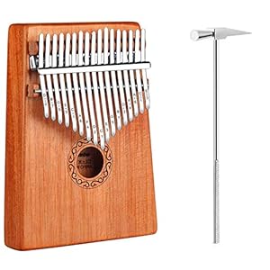 iheyfill Kalimba 17 sleutels, Kalimba duimpiano, vingerpiano, mini Thumb Piano kalimba instrument met duimbescherming, stemhamer, draagtas