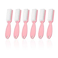 Vista 4 de 6 cepillos de uñas para limpiar las uñas, cepillo de limpieza con agarre de mango para uñas y pies, cepillo de polvo de uñas, herramientas