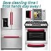 Volecy Set of 6 Refrigerator Door Handle Covers, Washable Velvet Fabric Appliance Handle for Fridge Microwave Stove Dishwasher Catch Stains Dust Fingerprint Prevent Ice hot Hand (Big Red)