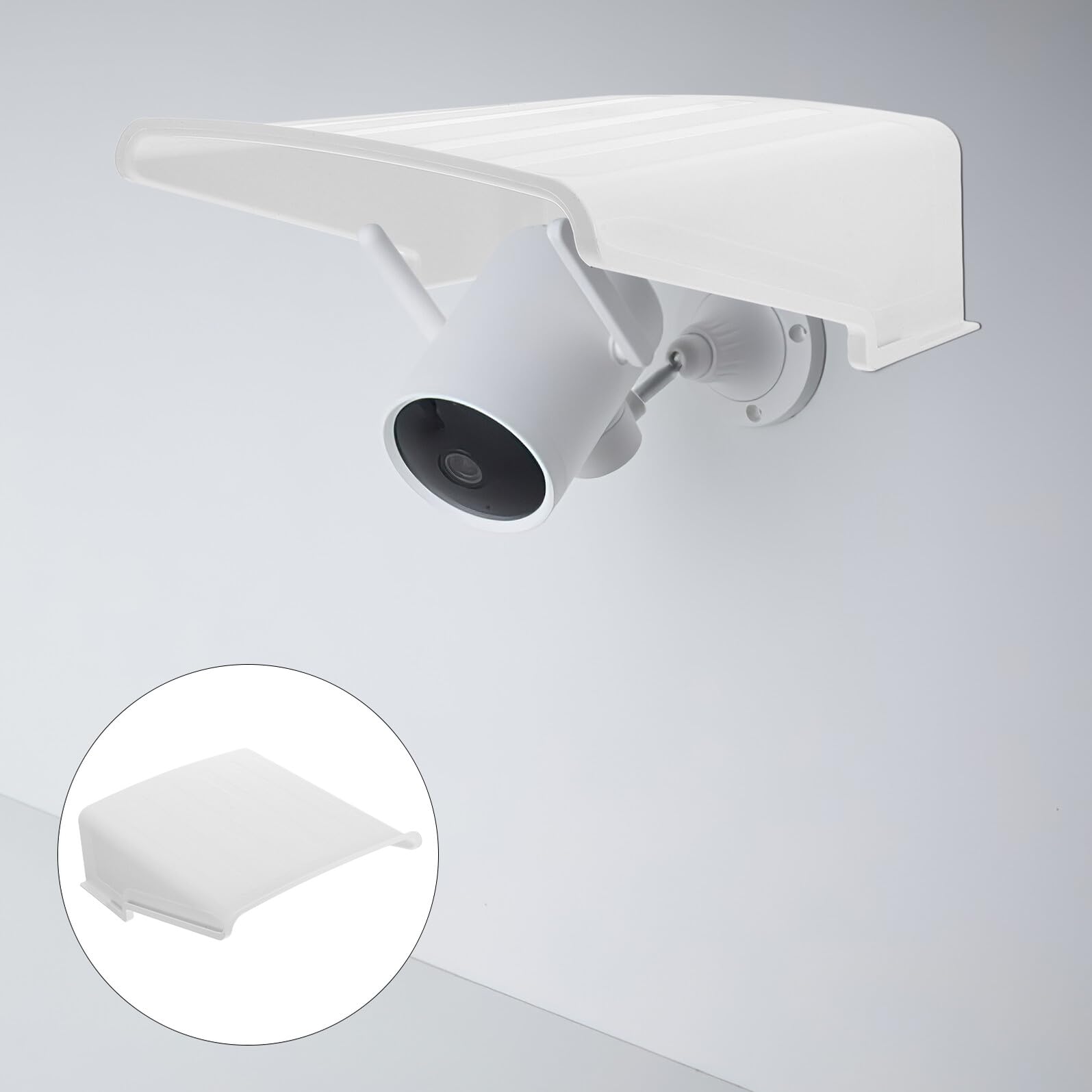 Cubierta para Cámara de Seguridad Exterior, Protector de Lluvia y Polvo, Parasol Resistente UV, Pack de 4 Unidades 27,6 X 26,4 X 9,6 Cm para Vigilancia al Aire Libre