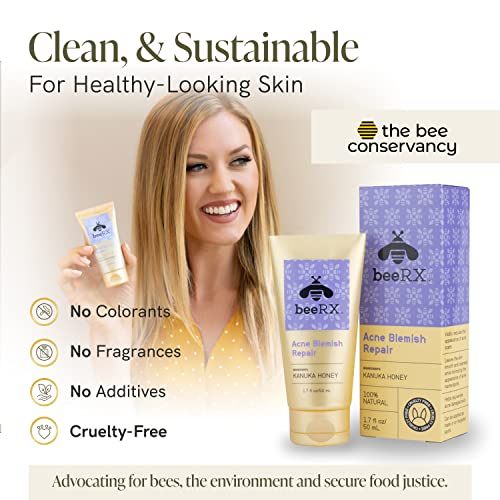 Bee Rx Acne Blemish Repair With Kanuka Honey - Acne Scar Treatment For Face, Body, Back - Spot Minimizer Pimple Cream Skin Care Acne Serum #TOP5