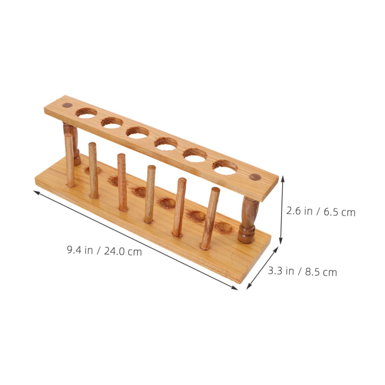 Alipis 5 Pezzi Portaprovette in legno fiale Campioni tubi supporto per supporto del tubo di prova organizzatore blu porta provette in legno supporto per provette in legno Di legno Marrone