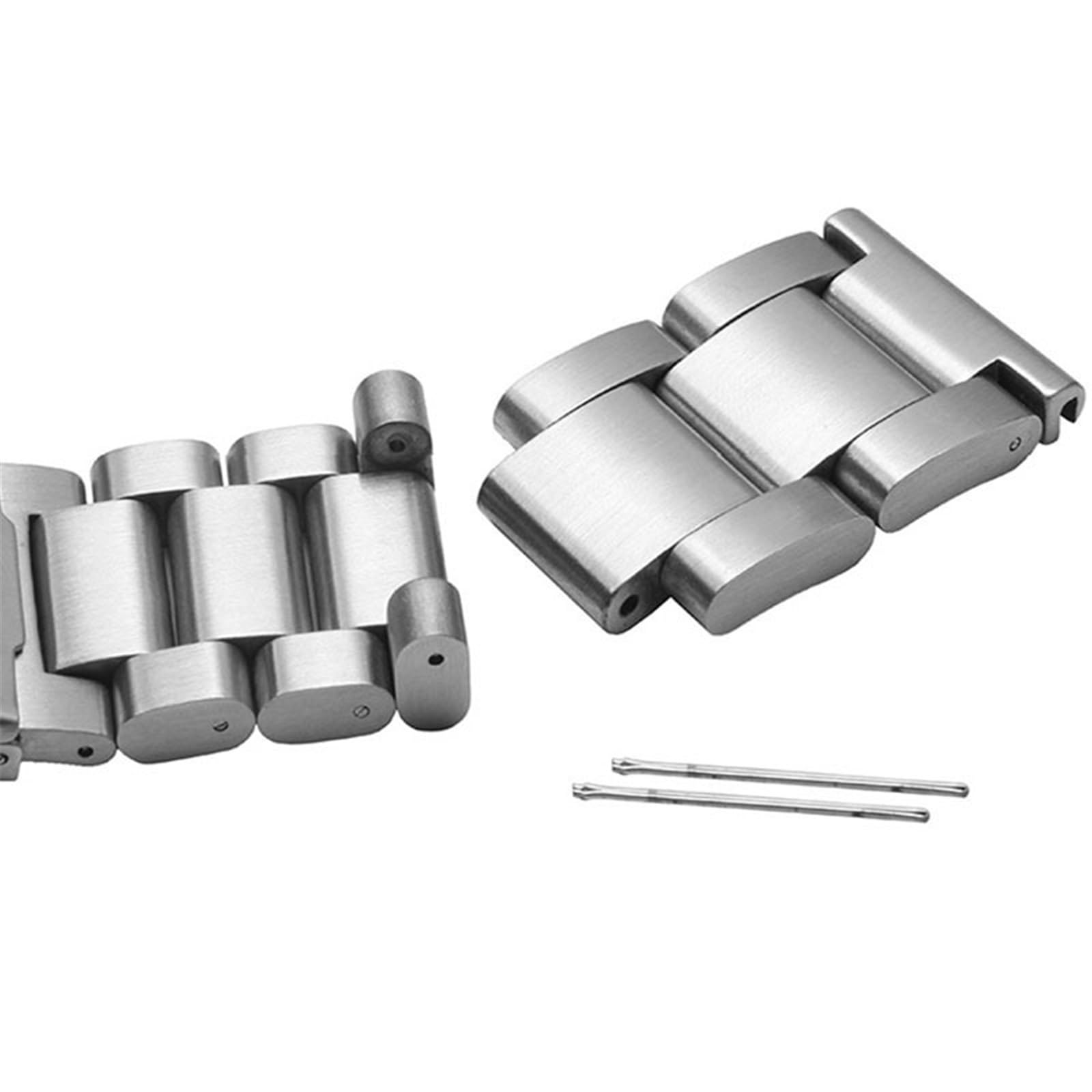Cinturino In Acciaio Inossidabile, Chiusura Pieghevole A Doppio Pulsante | Di Sgancio Rapido, Universale Per Diametri Da 22 A 26 Mm, Include Gli Strumenti Di Smontaggio (Black 22mm)