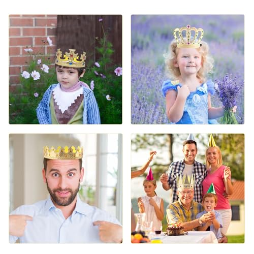 chenyu Krone König 6 Stück Geburtstagskrone Krone Mädchen Geburtstagskrone Junge Erwachsene Couronne roi Partykostüme zum Thema Geburtstag Kronen Erwachsene Requisiten für Hochzeitsfotos