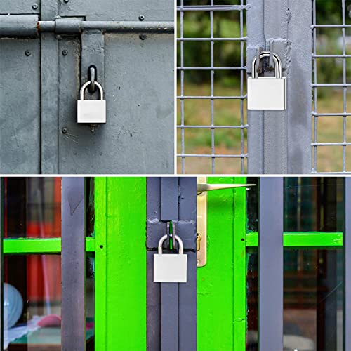 Xingrun Padlock 40 mm with 4 Keys, Locks with Keys, Padlock for Locker Shed, Garages, Fences, Garden, Silvery - Image 4