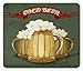 Produktbild Man Cave Mouse Pad, Poster im Retro-Stil für kaltes Bier, schaumige gekühlte Tassen, Lager Ale und Alkoholgetränk, Rechteck-Rechteck, rutschfestes Gummimousepad, mehrfarbig
