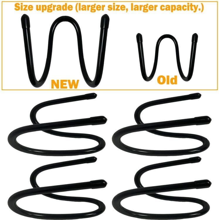 Miniatura 3 de Paquete de 4 ganchos de valla de eslabones de cadena, ganchos mejorados para cerca, para colgar más equipos, sujetar postes, cepillos, rastrillos de