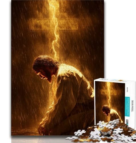 1000 Pieces Jigsaw Puzzles For Teens And Adults The Cross of Jesus,Family Activity Fun at Home Activities,Birthday Present,Travel Gifts 38x26cm