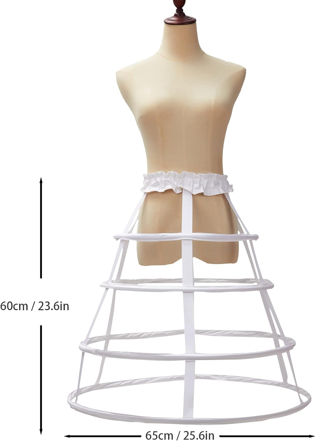 MAYSONG Cage Hoop Skirt Petticoat Dress Pannier Bustle Crinoline Underskirt